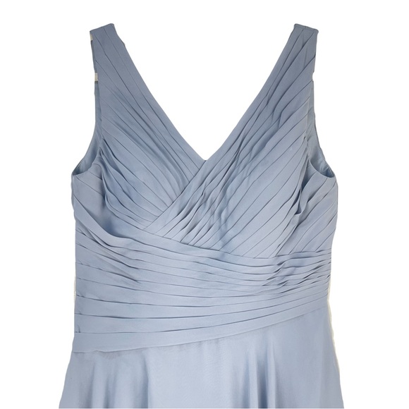 Azazie Short Dress Formal/Wedding/Graduation/Prom Dusty Blue Size A12 GUC - Picture 2 of 10